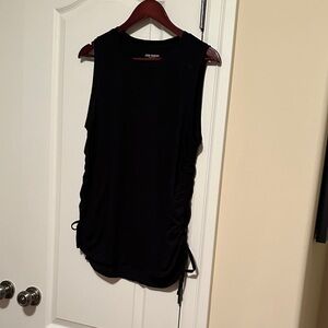 Joe Fresh Black Side-Ruched Tank